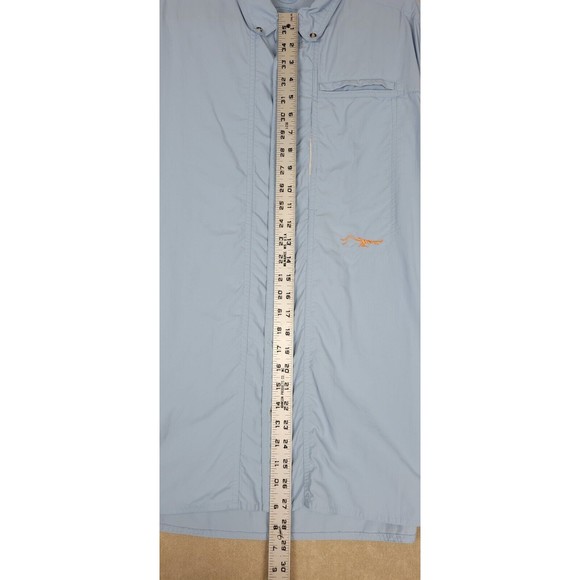 True Flies Men's Vented Fishing Shirt Long Sleeve Performance Utility Sz L Blue - Picture 6 of 16